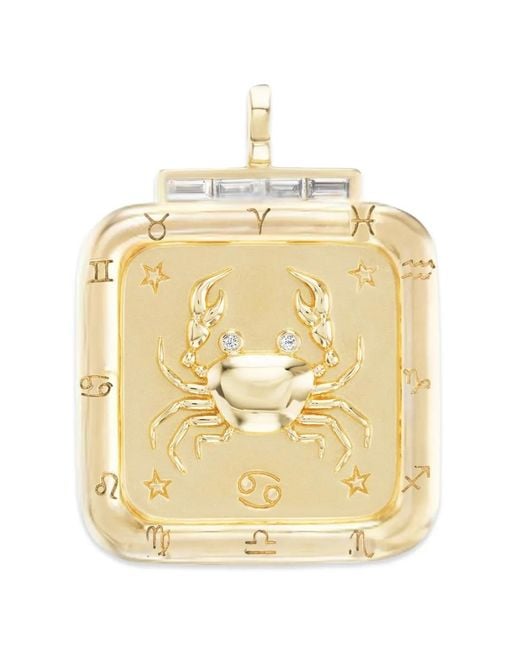 Sorellina Metallic Diamond Cancer Zodiac Pendant