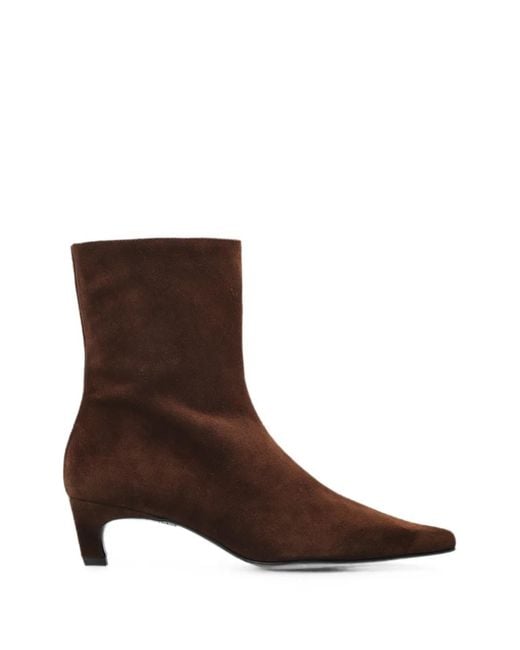 Alohas Brown Ambar Pointed-Toe Ankle Boots