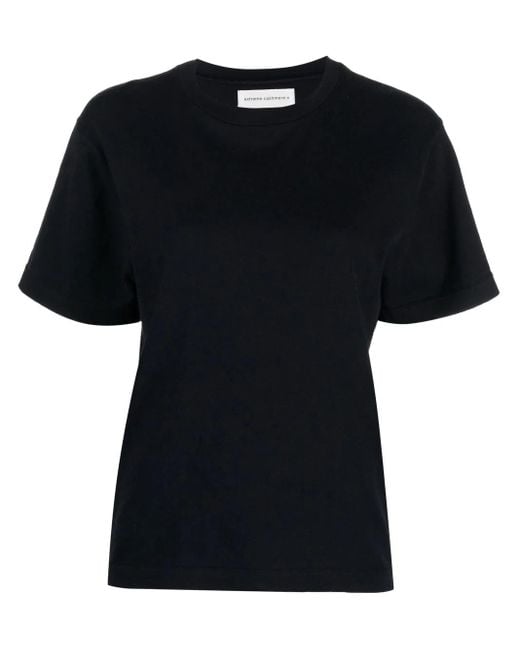 Extreme Cashmere Black Short-Sleeve Cotton-Blend T-Shirt