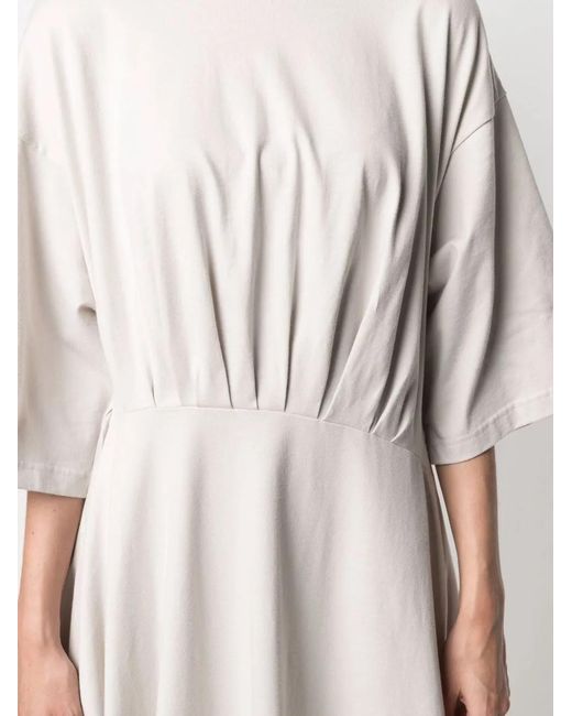 Balenciaga White Asymmetric-Hem T-Shirt Dress