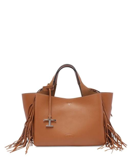 Tod's Brown Shopper mit Fransen