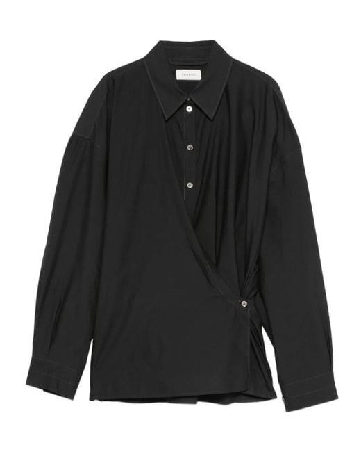 Lemaire シルクブレンド シャツ Black