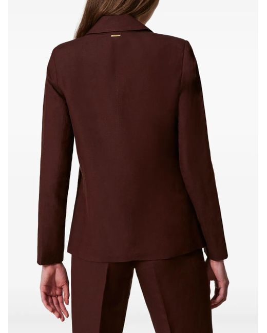 Twinset Purple Double-Breasted Blazer