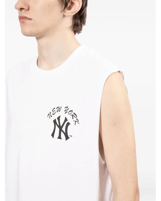 KTZ White Sleeveless Top for men