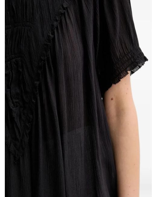 Munthe Black Perilla Ruffled Top