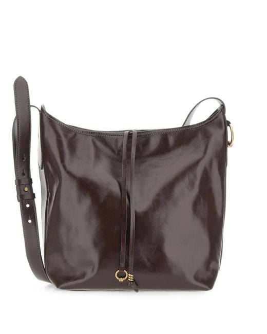 Gianni Chiarini Gray Carla Leather Shoulder Bag