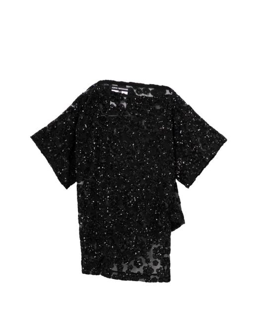 Junya Watanabe Black Sequin-Embellished Top