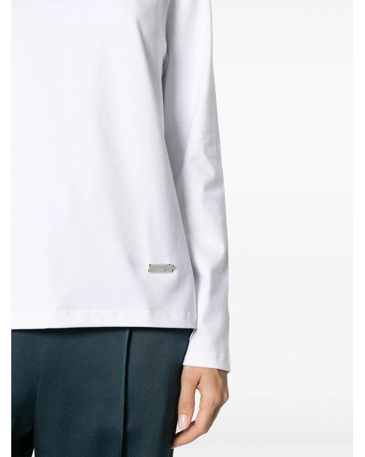 Jil Sander White Long-Sleeve Cotton T-Shirt