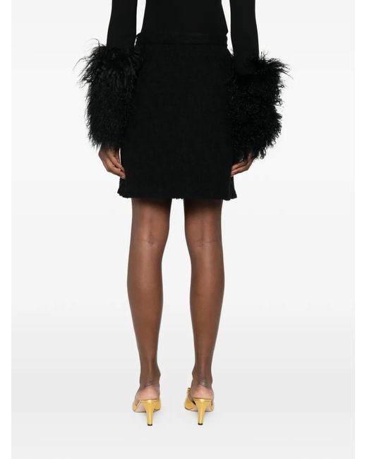 Valentino Garavani Black Triangle-Detail Mini Skirt