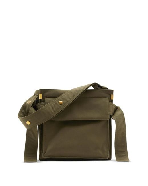 Burberry Green Trench Logo-Embroidered Messenger Bag for men