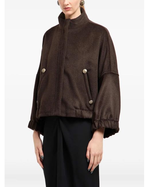 Giorgio Armani Brown High-Neck Jacket