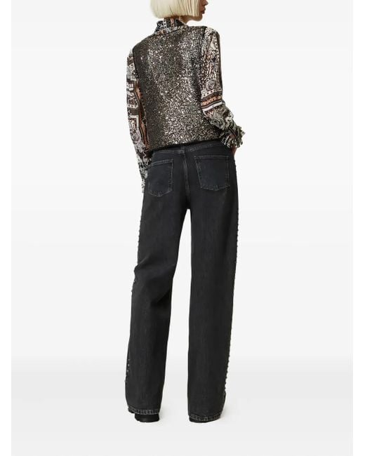 Twinset Blue Wide-leg trousers