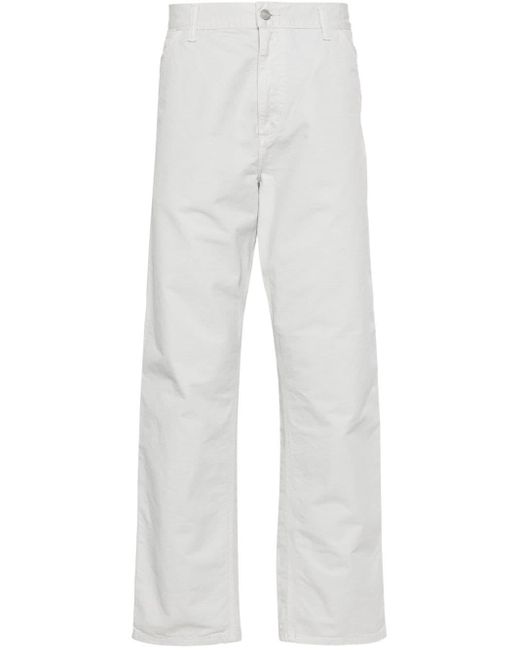 Pantalones rectos Single Knee Carhartt de hombre de color White