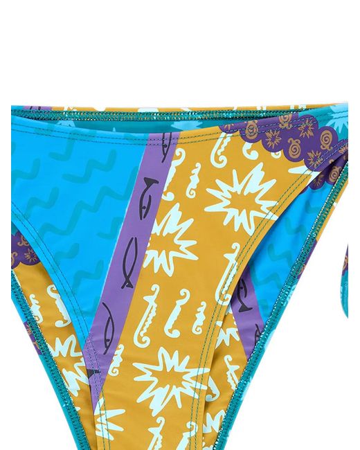 Donde Esteban Blue Estrellitas Bikini Top