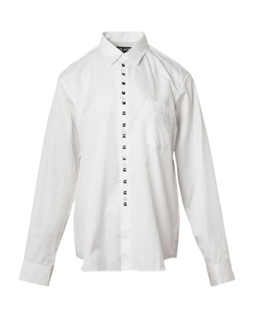 COMME DES GARÇON BLACK White Stud Long-Sleeve Shirt