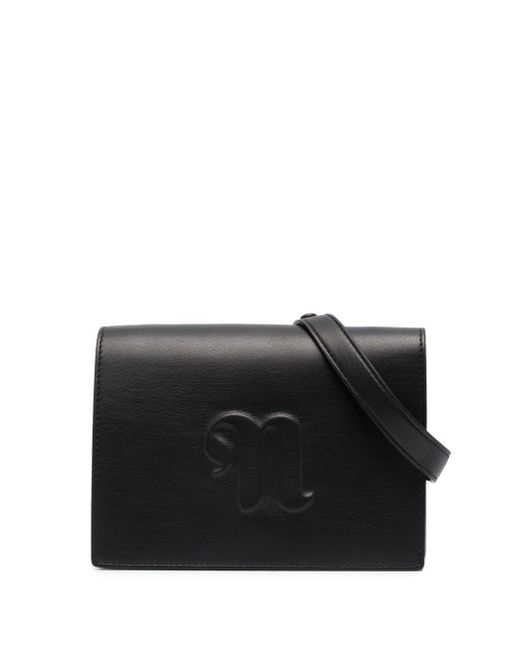 Nanushka Embossedlogo Shoulder Bag in Black Lyst Canada