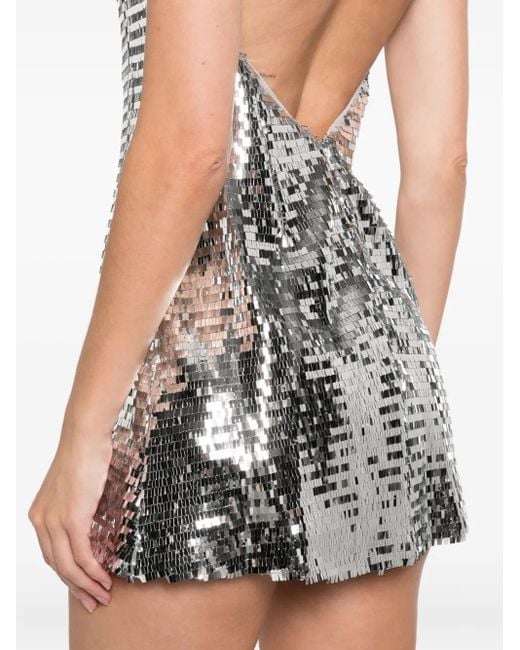 retroféte Gray Tula Sequin Mini Dress