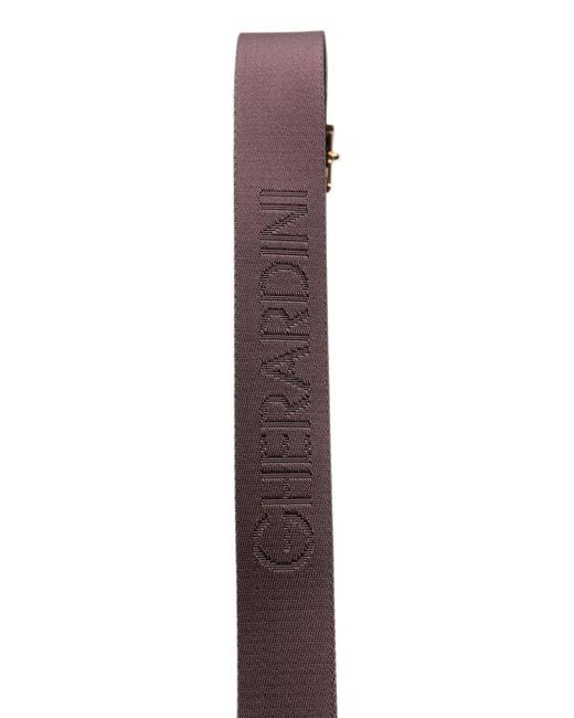 Gherardini Metallic Small Hobo Logo-Print Shoulder Bag