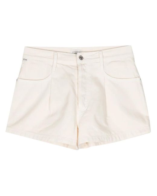 Citizens of Humanity Natural Franca Jeans-Shorts Mit Weitem Bein