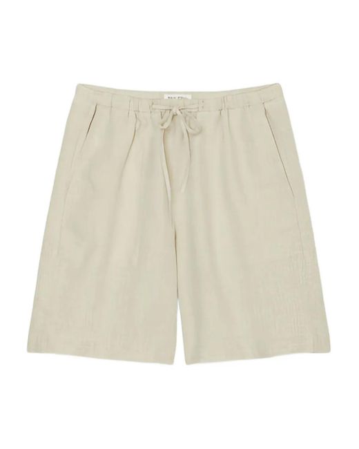 Marc O' Polo Natural Drawstring-Waist Linen Shorts