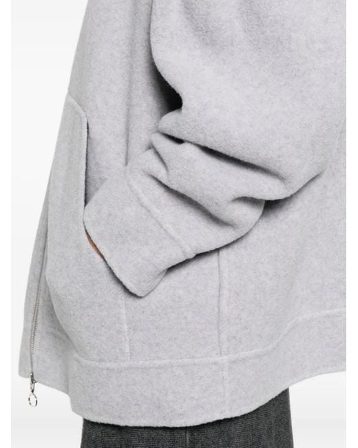 Chaqueta con cremallera y capucha Max Mara de color Gray