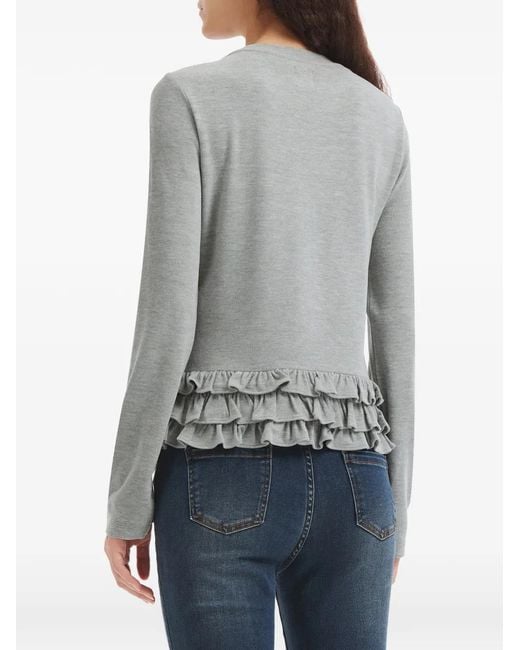 B+ AB Gray Ruffled Cardigan