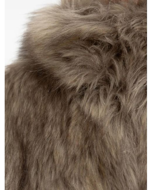 M I S B H V Gray Faux-Fur Jacket