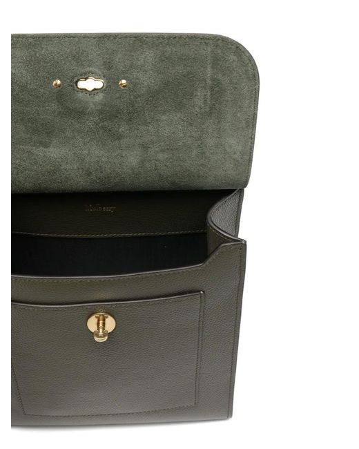 Mulberry Green Small Antony Leather Satchel Bag