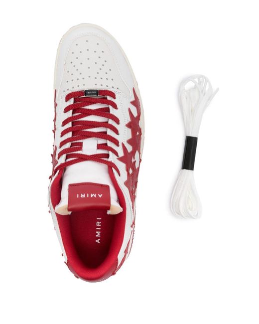 Amiri Red Stars Low Leather Sneakers for men