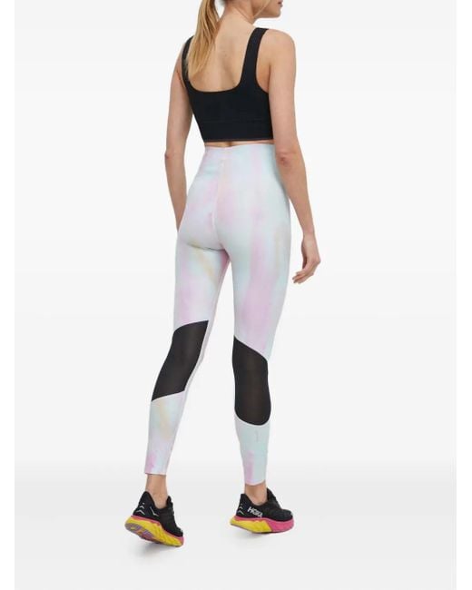 EA7 White Logo-Detail Leggings