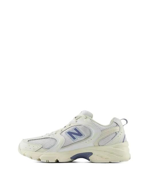 New Balance White U530 Sneakers
