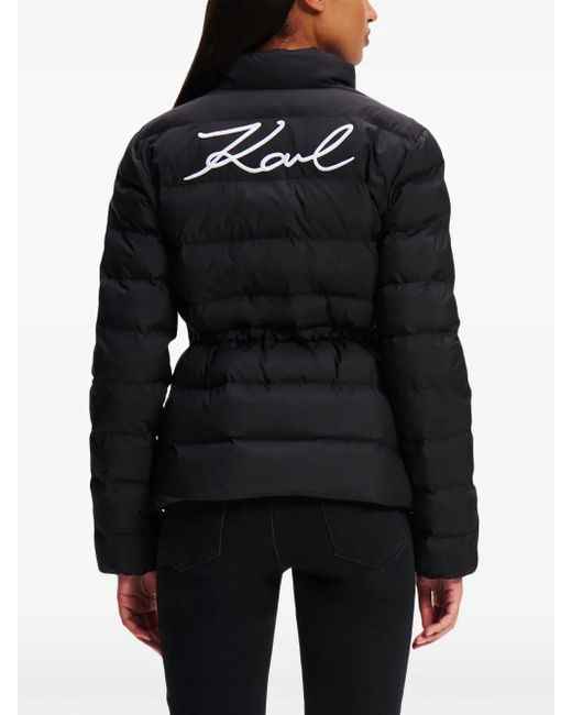 Karl Lagerfeld Black Lightweight Puffer Jacket