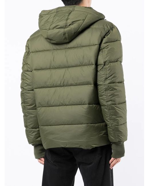 Alpha Industries Green Padded Logo Jacket for men