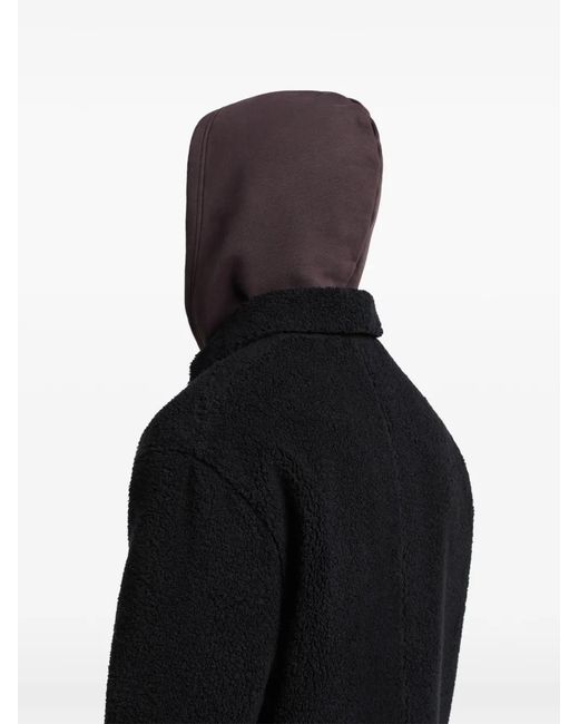 Courreges Black Wool-Blend Shirt Jacket