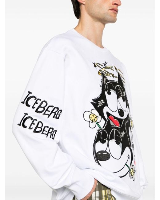 Iceberg X Felix The Cat Cotton T-Shirt in White for Men | Lyst