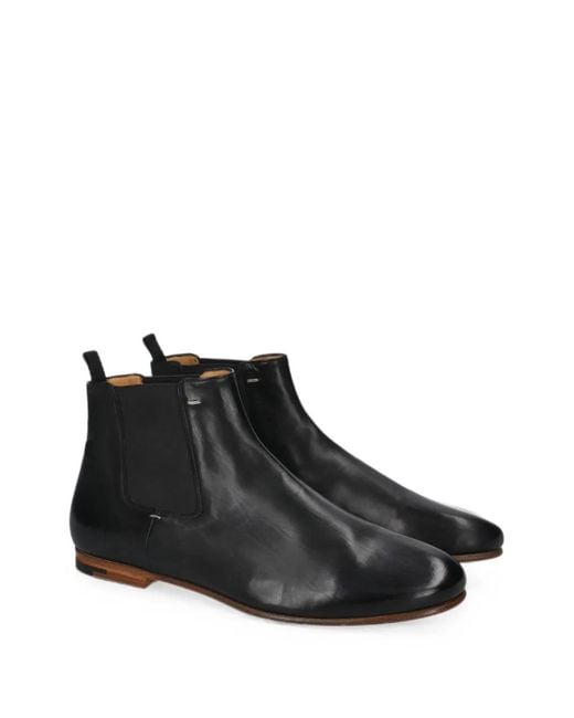 Premiata Black Elasticated-Side Chelsea Boots for men