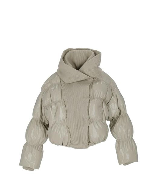 DIESEL Natural Ribbed-Knit Quilted Jacket