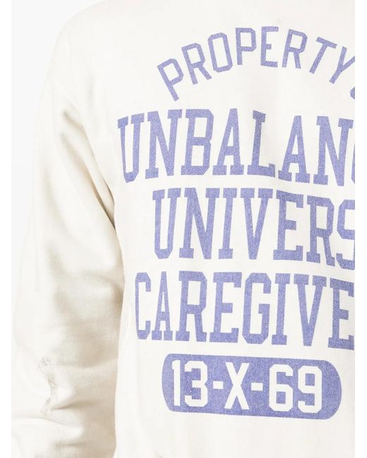 SAINT Mxxxxxx White Graphic-Print Cotton Sweatshirt for men