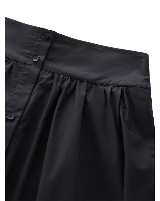 Woolrich Black A-Line Cotton Skirt