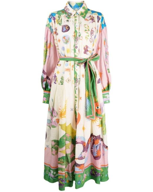 ALÉMAIS White Seeker Ramie Shirt Dress