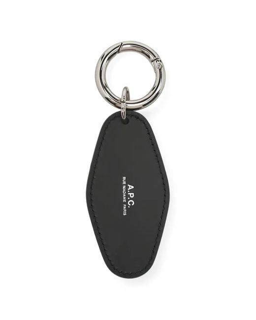A.P.C. Black Diamant Logo-Print Keyring