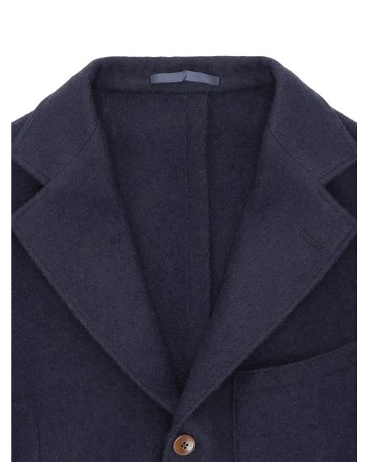 Fortela Blue Single-Breasted Blazer for men