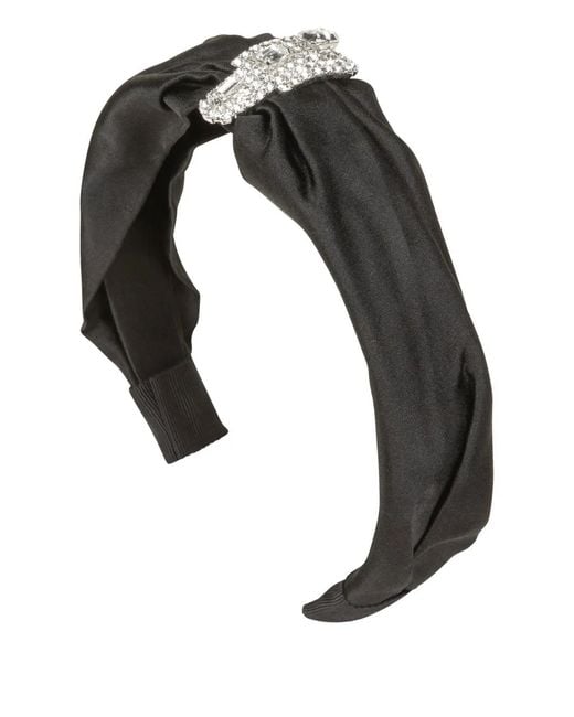Jennifer Behr Black Katalina Embellished Headband