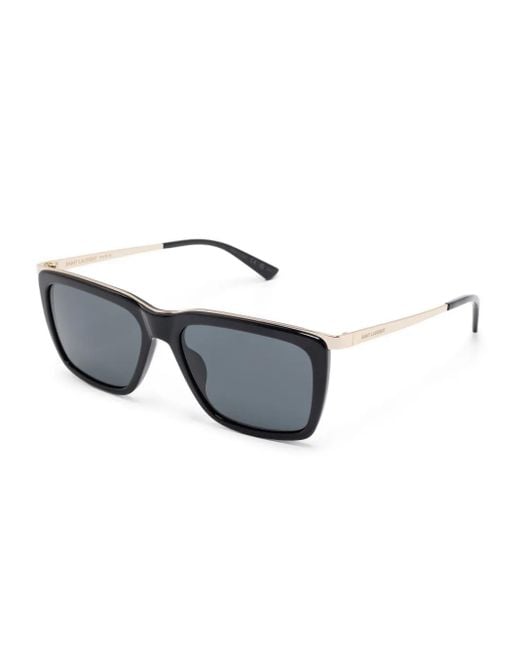 Saint Laurent Black Square-Frame Sunglasses for men