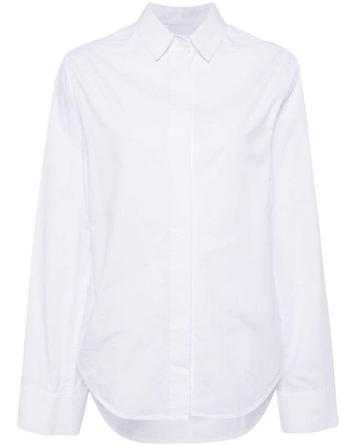 AEXAE White Sh Cotton Wide Sleeve Shirt