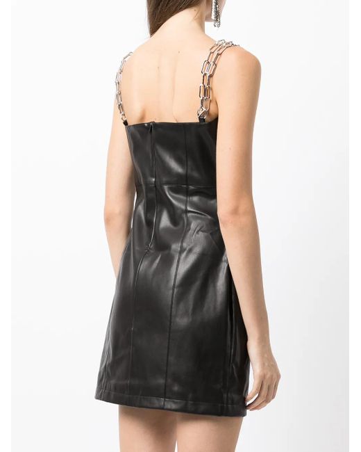 ROKH Black Chain Strap Mini Dress