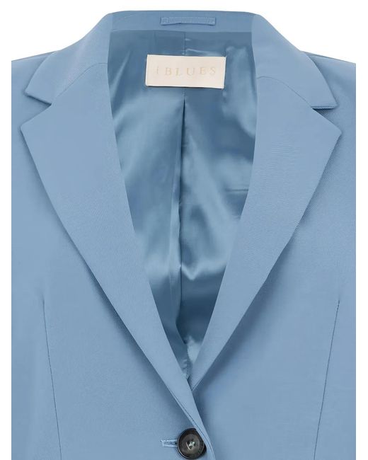 iBlues Blue Buttoned Blazer
