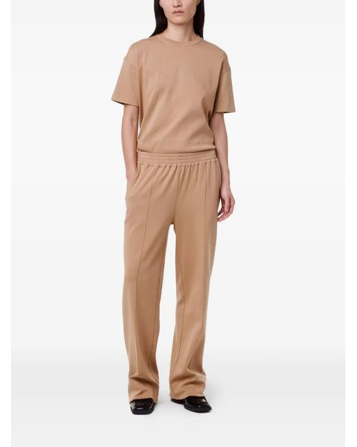 Another Tomorrow Natural Luxe Seamed T-Shirt