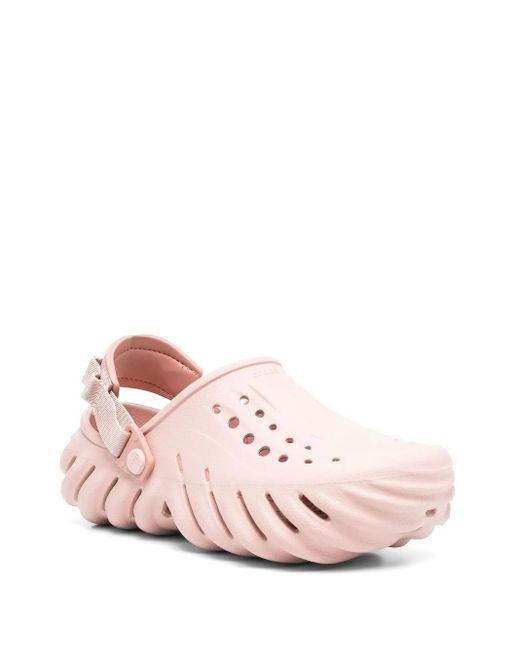 CROCSTM Pink Cut Out-Detail Chunky Sandals