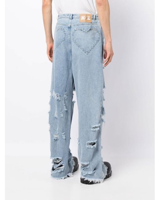 【15thAnniversary】【JeanieBlue】RIPPEDJEANS RIPPED SKINNY JEANS - Blue / Green | ZARA Canada